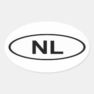 Sticker Ovale Pays-Bas "NL"
