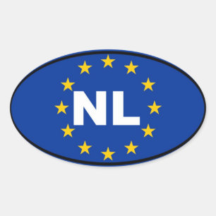 Sticker Ovale Pays-Bas NL Union européenne