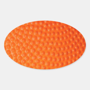Sticker Ovale Peau de fermeture du basket-ball