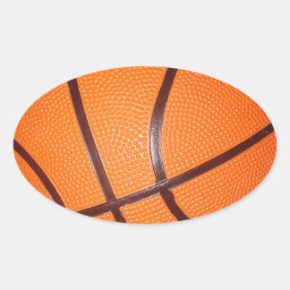 Sticker Ovale Peau de texture de gros plan du basket