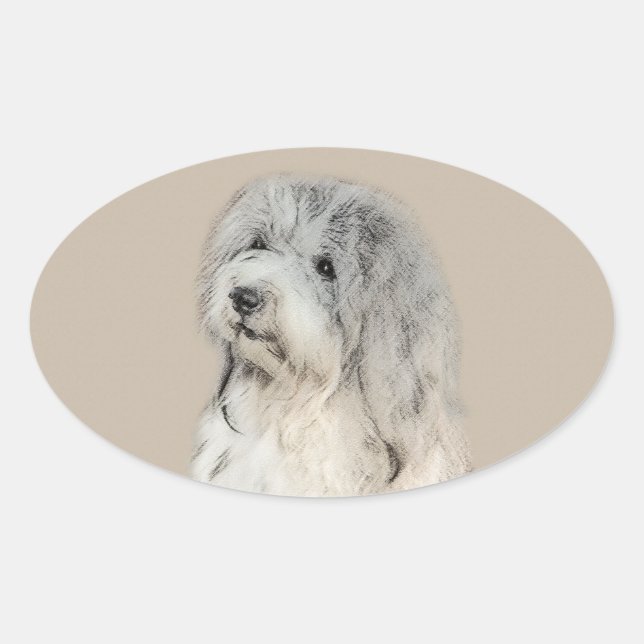 Sticker Ovale Peinture Havanaise (Gold Sable) - Art Chien origin (Devant)