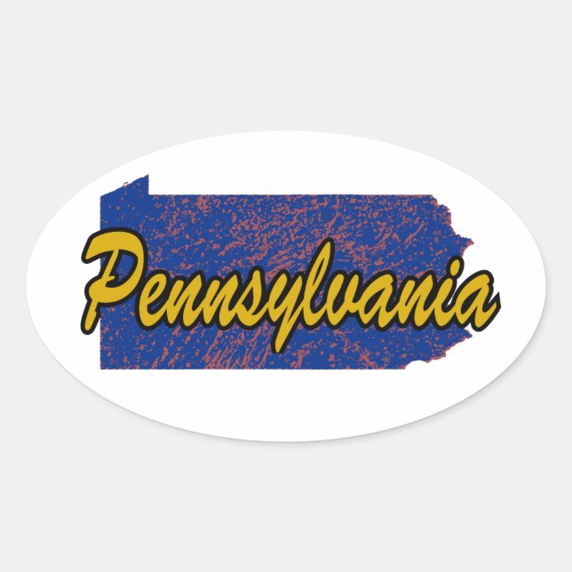 Sticker Ovale Pennsylvanie (Devant)