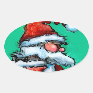 Sticker Ovale Père Noël