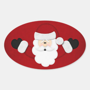Sticker Ovale père Noël