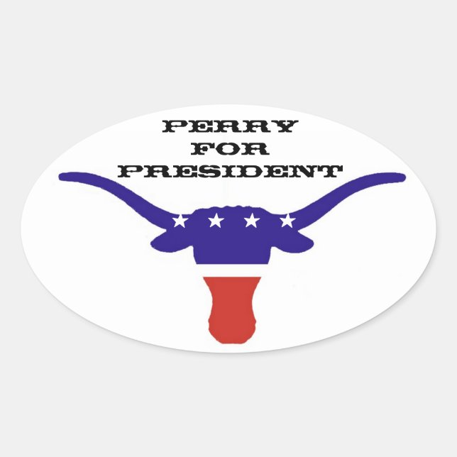 STICKER OVALE PERRY POUR LE PRÉSIDENT (Devant)