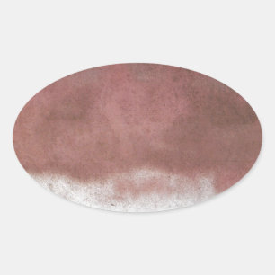 Sticker Ovale personnalisé de luxe rose et blanc