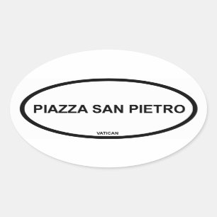 STICKER OVALE PIAZZA SAN PIETRO