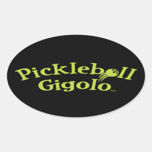 Sticker Ovale Pickleball Gigolo™ Swingrz Swag Court Jester