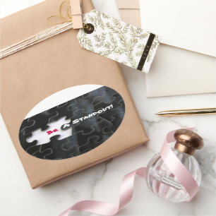 Sticker Ovale Pièce de puzzle manquante