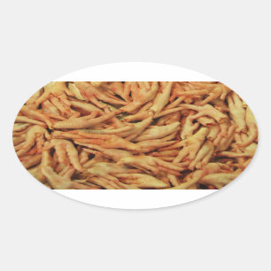 Sticker Ovale Pieds crus de poulet