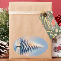 Pin de Noël blanc simple le jour ensoleillé