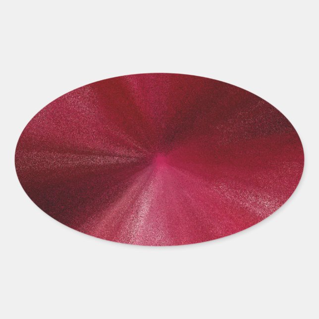 Sticker Ovale Pink Satin Sparkles (Devant)