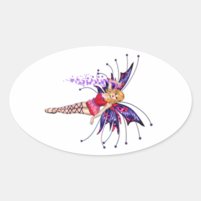 Sticker Ovale Pinkie Fae (Devant)