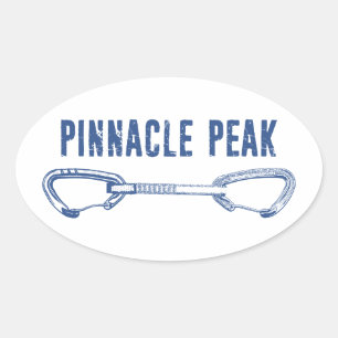 Sticker Ovale Pinnacle Peak Arizona Escalade sur Roche Tirettes