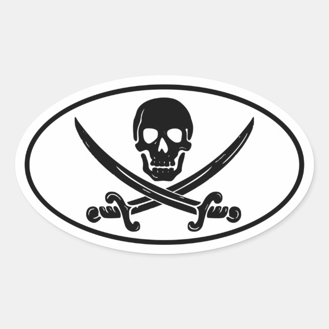 Sticker Ovale Pirate (Devant)