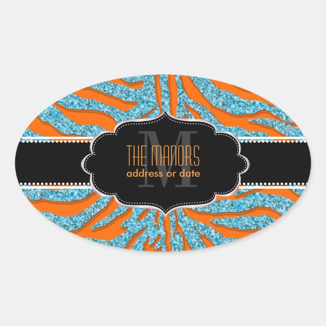 Sticker Ovale PixDezines couleurs zèbre/do-it-yourself (Devant)