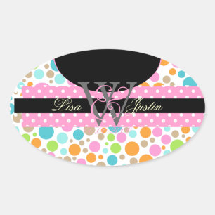 Sticker Ovale PIxDezines Sorbet Dots/do-it-yourself couleurs !
