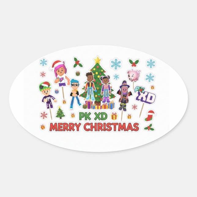 Sticker Ovale PK XD Game for video games lover (Devant)