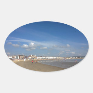Sticker Ovale Plage de Weymouth