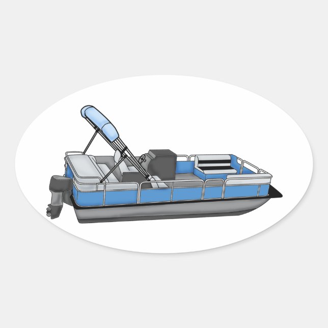 Sticker Ovale plaisir ponton (Devant)