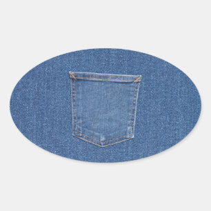 Sticker Ovale Poche en tissu d'origine