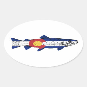 Sticker Ovale Poisson Colorado