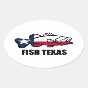 Sticker Ovale Poisson Texas