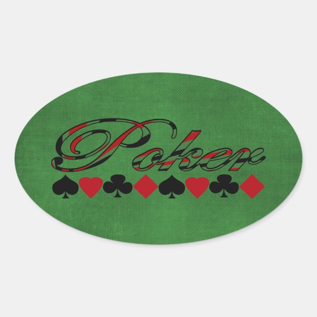 Sticker Ovale Poker (Devant)
