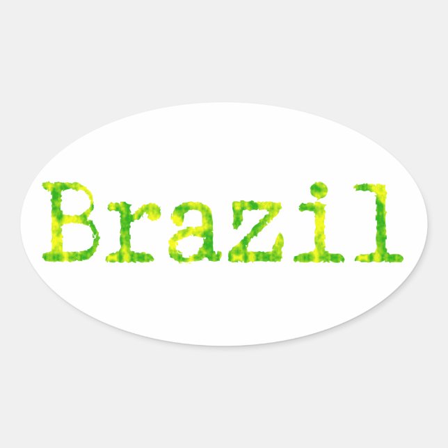 Sticker Ovale Police verte et jaune du Brésil (Devant)