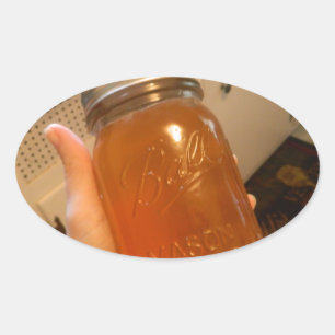 Sticker Ovale Pomme Jelly Canning Jar