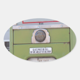 Sticker Ovale Pompe à gaz antique