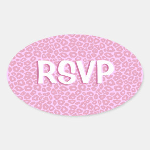 Sticker Ovale Pop Leopard