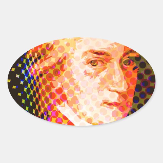 Sticker Ovale Pop Mozart (Devant)