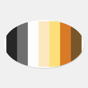 STICKER OVALE PORTER DES STRIPES DE FIERTÉ