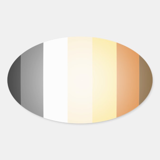 STICKER OVALE PORTEZ DES COULEURS 3D FIDE (Devant)