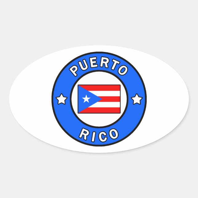 Sticker Ovale Porto Rico (Devant)