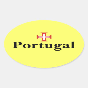 Sticker ovale Portugal* avec Croix portugaise