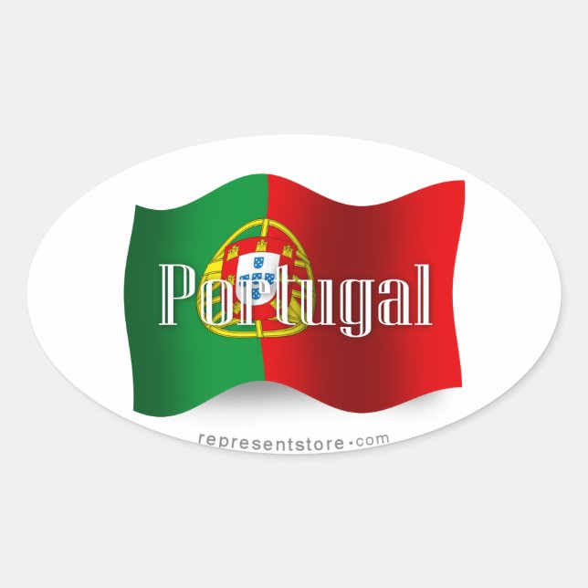 Sticker Ovale Portugal - Drapeau (Devant)