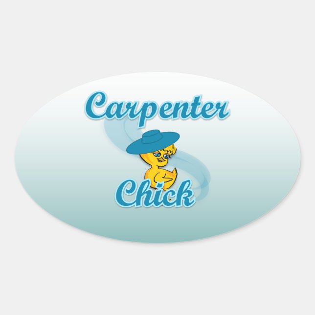Sticker Ovale Poupée de charpentier #3 (Devant)