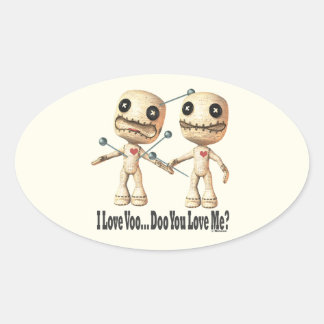 Sticker Ovale Poupées VooDoo