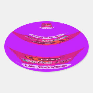 Sticker Ovale Pour drôle, je me manque de toi