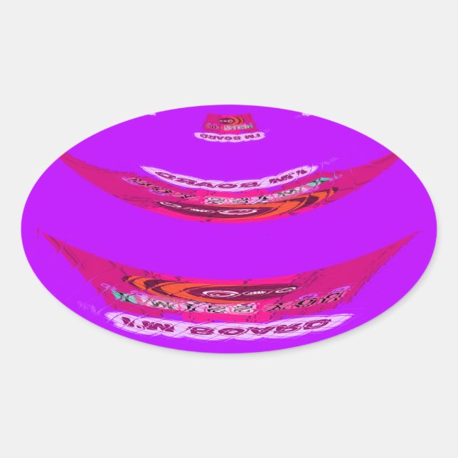 Sticker Ovale Pour drôle, je me manque de toi (Devant)