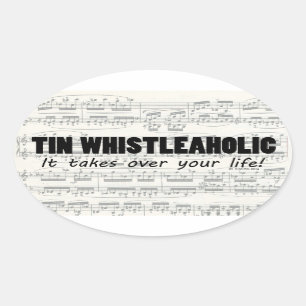 Sticker ovale pour la vie Whistleaholic en tin