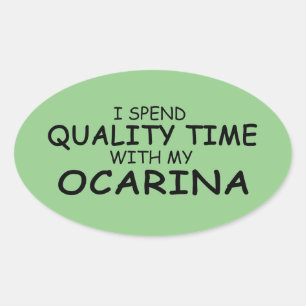 Sticker Ovale pour le temps de qualité Ocarina