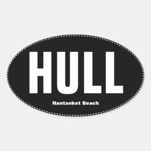 Sticker ovale pour pare-chocs Hull Nantasket Beach