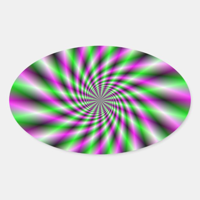 Sticker ovale pour roue à rotation néon (Devant)