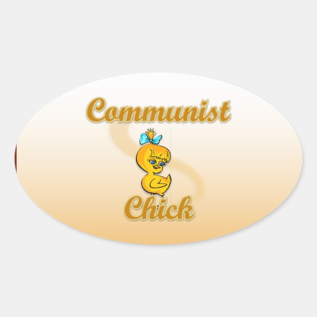 Sticker Ovale Poussette communiste (Devant)