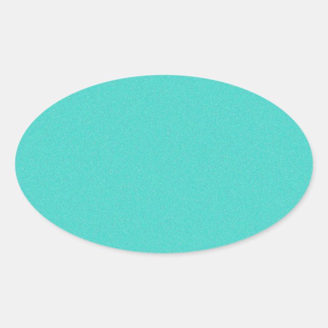 Sticker Ovale Poussière étoile Turquoise (Devant)