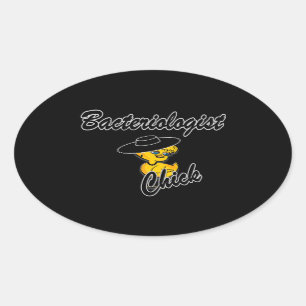 Sticker Ovale Poussin #4 de bactériologiste