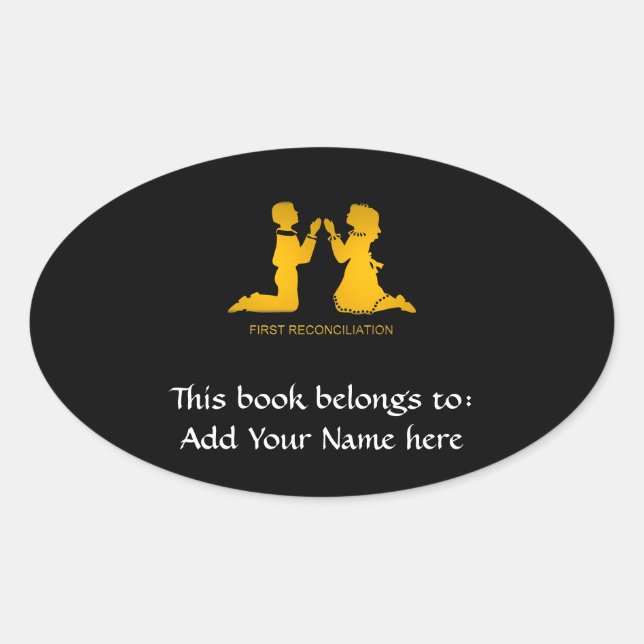 Sticker Ovale Première réconciliation (Devant)